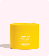 Load image into Gallery viewer, Glowlixir Turmeric &amp; Glycolic Radiance Mask in jar on a pink background